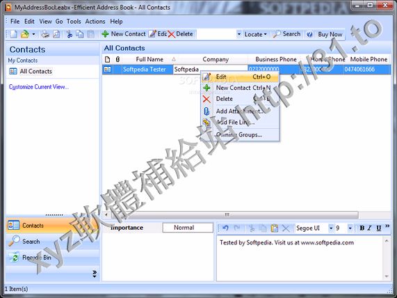 Efficient Address Book Portable v3.81.381 英文正式版(記事管理軟體)