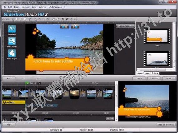 Ashampoo Slideshow Studio HD 2 v2.0.6 英文正式版(高清幻燈片製作軟體)