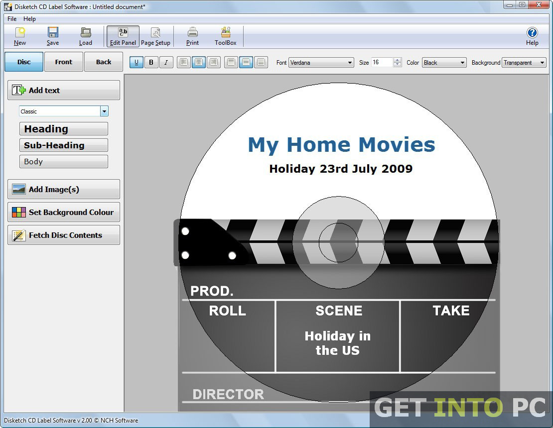 NCH Disketch Disc Label Software v3.18 英文正式版(快速創建標籤和封面應用軟體)