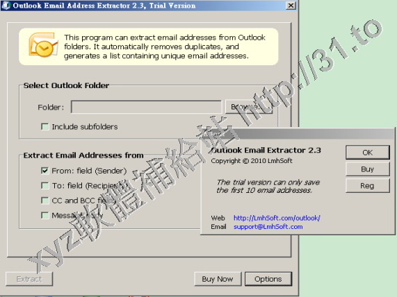 LmhSoft Outlook Email Address Extractor 4 英文正式版(電子郵件中提取軟體)
