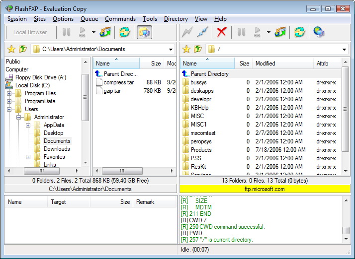 OpenSight Software FlashFXP v4.4.1.1998 Portable 英文正式版(FTP軟體)