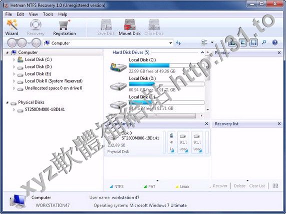 Hetman NTFS Recovery v2.2 Portable 英文正式版(恢復NTFS格式的數據和文件的軟體)