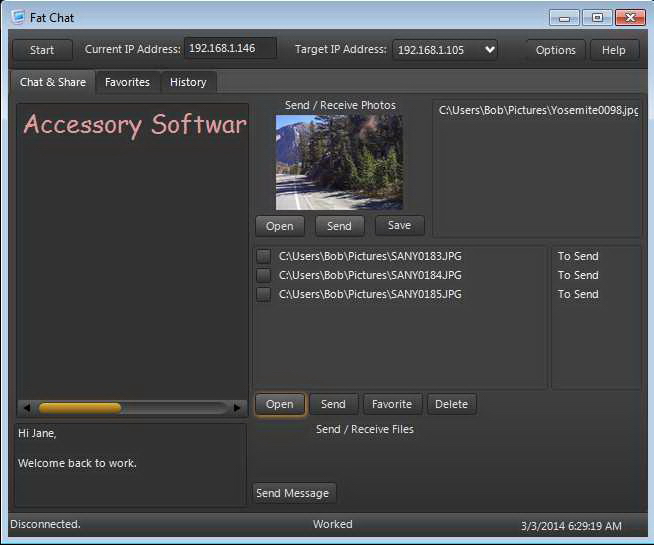 Accessory Software Fat Chat v1.1 英文正式版(局域網聊天軟體)