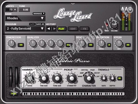 Applied Acoustics Lounge Lizard EP-4 v4.0.1 WIN OSX 英文正式版(電子鋼琴音效的類比合成器軟體)