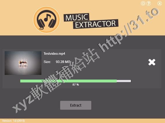 Abelssoft MusicExtractor 2015 v1.0 英文正式版(從視頻中導出音頻軟體)
