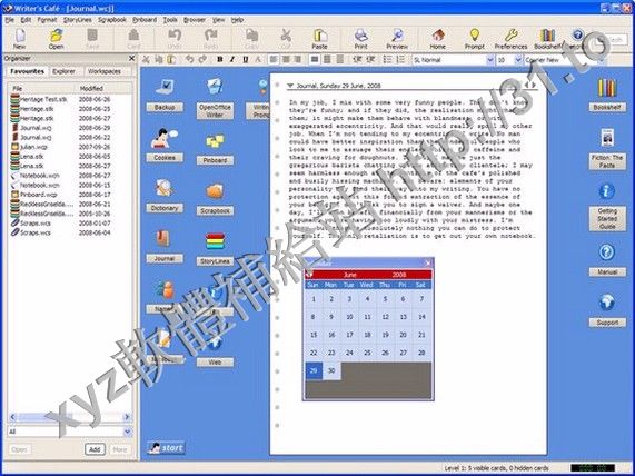 Anthemion Software Writers Cafe v2.37 英文正式版(小說創作軟體)