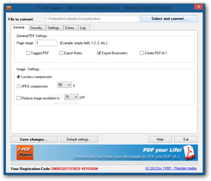 7-PDF Maker Portable v1.4.1 英文正式版(PDF製作軟體)