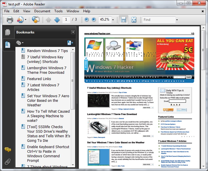 7-PDF Website Converter Portable v1.0.6 英文正式版(網站轉PDF工具軟體)
