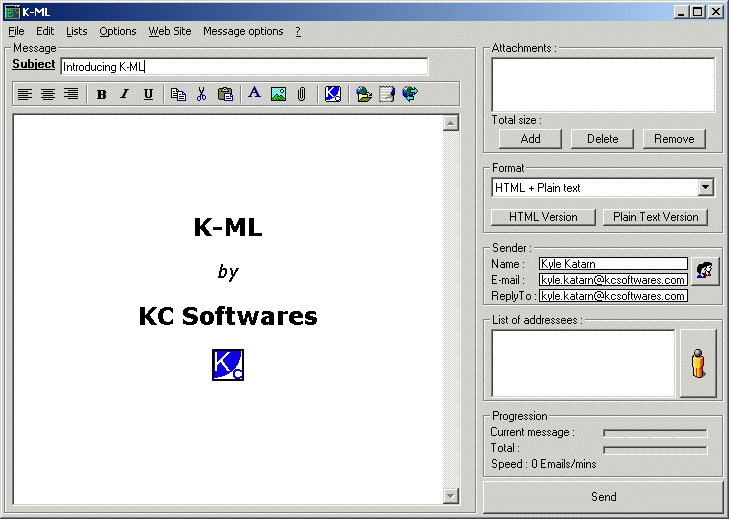 KC Softwares K ML v4.8.436 英文正式版(人電子報發報平台軟體)