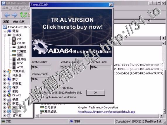 FinalWire AIDA64 Business Edition v2.80.2300 英文正式版(測試軟硬體系統資訊軟體)