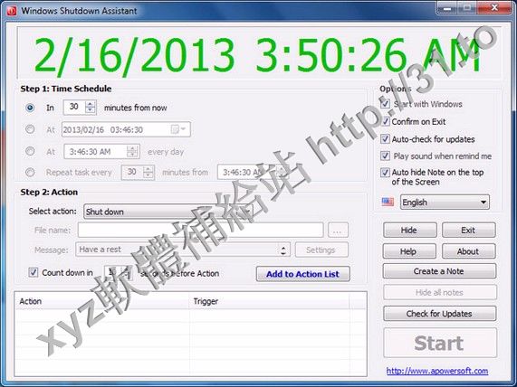 Apowersoft Windows Shutdown Assistant v2.0.0 英文正式版(自動關機軟體)