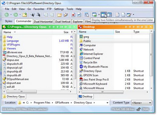 GPSoftware Directory Opus v10.5.3.0.5016 x86 英文正式版(windows資源管理器軟體)